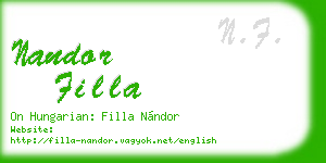 nandor filla business card